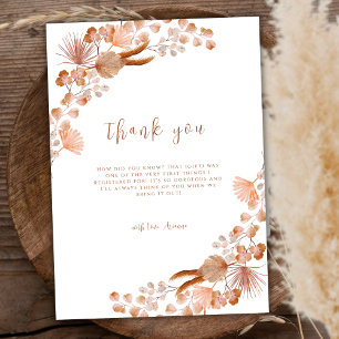 Gender Neutral Little Wildflower Boho Baby Shower Thank You Card