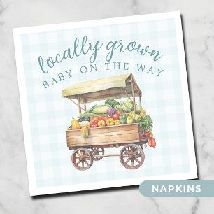 Gender Neutral Locally Grown Baby Shower Napkin
