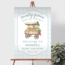 Gender Neutral Locally Grown Baby Shower Welcome
