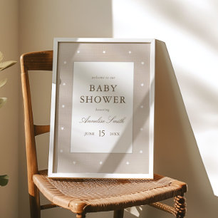 Gender Neutral Minimalistic Nursery Baby Shower Poster