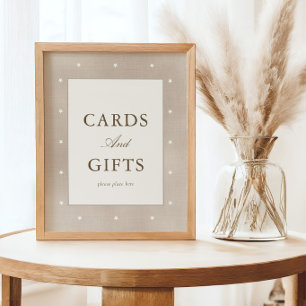 Gender Neutral Minimalistic Nursery Cards & Gifts Poster