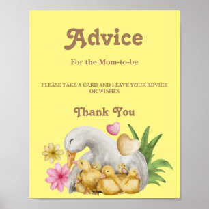 Gender Neutral Mummy and Baby Cute Advice Poster