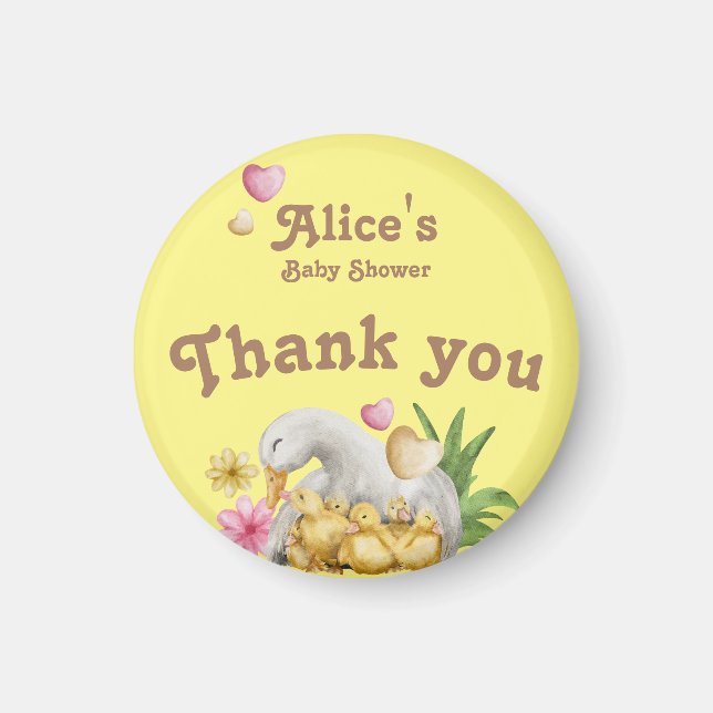 Gender Neutral Mummy and Baby Cute Baby Shower Magnet (Front)