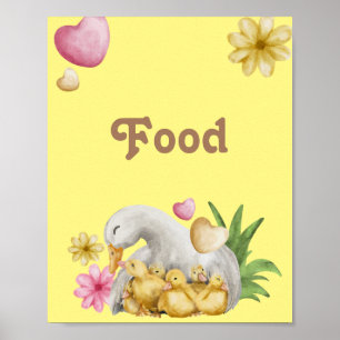 Gender Neutral Mummy and Baby Cute Food Poster