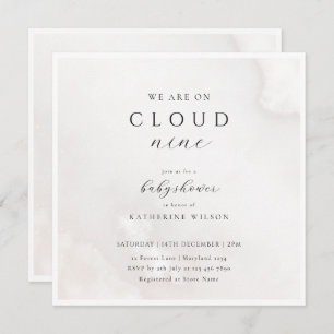 Gender Neutral On Cloud Nine Baby Shower Invitation