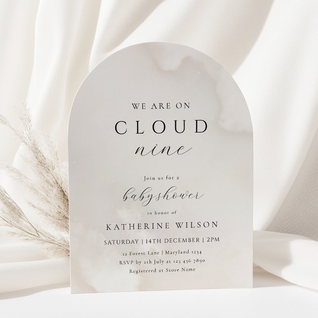 Gender Neutral On Cloud Nine Baby Shower Invitation (Creator Uploaded)