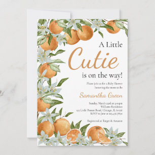 Gender Neutral Orange Citrus Baby Shower Invitation