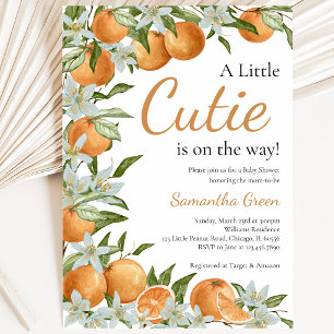Gender Neutral Orange Citrus Baby Shower Invitation