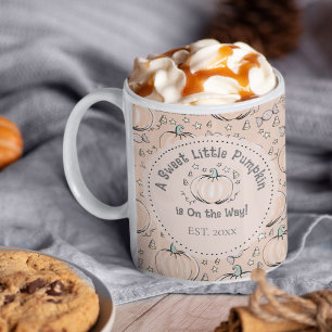 Gender Neutral Orange Little Pumpkin Mum to Be Coffee Mug