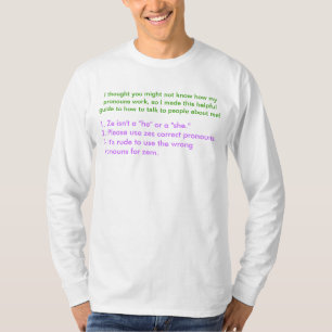 Gender Neutral Pronouns Template T-Shirt
