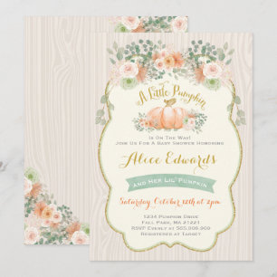 Gender Neutral Pumpkin Baby Shower Invitation