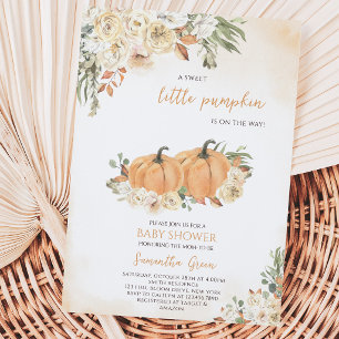 Gender Neutral Pumpkin Baby Shower Invitation