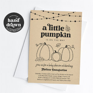 Gender Neutral Pumpkin Baby Shower Invitation