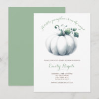 Gender Neutral Pumpkin Baby Shower Invitations