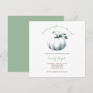 Gender Neutral Pumpkin Square Baby Shower Invites