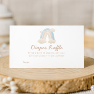 Gender Neutral Rainbow Diaper Raffle Baby Shower Enclosure Card