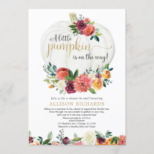 Gender neutral Shower by Mail fall baby shower Invitation