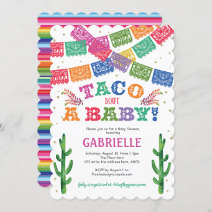 Gender Neutral, Taco bout a Baby, Shower Fiesta Invitation