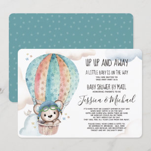 Gender Neutral Teddy Bear Baby Shower by Mail Invitation