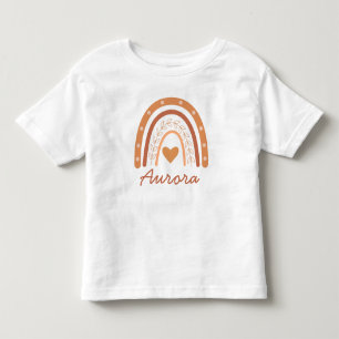 Gender Neutral Terracotta boho rainbow custom   Toddler T-Shirt