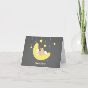 Gender Neutral Twinkle Little Star Thank You Card