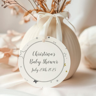 Gender Neutral Twins Baby Shower Twinkle Stars Favour Tags