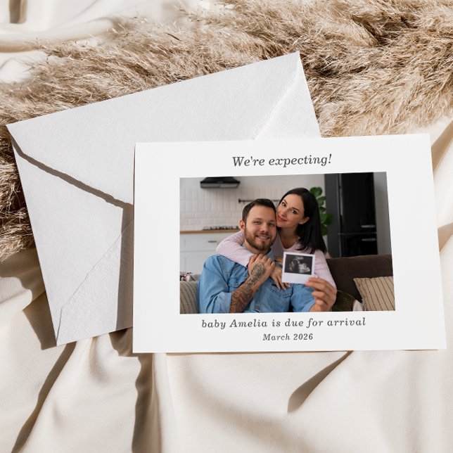 Gender Neutral Ultrasound Photo baby Announcement  (Creator Uploaded)