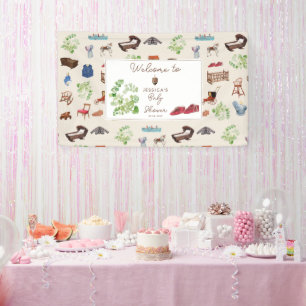 Gender Neutral Vintage Nursery Toys Baby Shower Banner