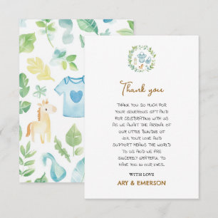 Gender Neutral Vintage Toys Baby Shower Thank You Card