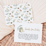 Gender Neutral Vintage Toys Books For Baby Enclosure Card<br><div class="desc">Celebrate the parents-to-be with this cute watercolor gender neutral baby shower collection.</div>