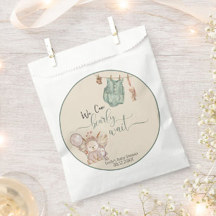 Gender Neutral We Can Bearly Wait Baby Shower Favour Bags