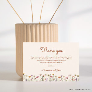 Gender-Neutral Wildflower Boho Baby Shower Card