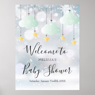 Gender Neutral Winter Baby Shower Welcome SIgn