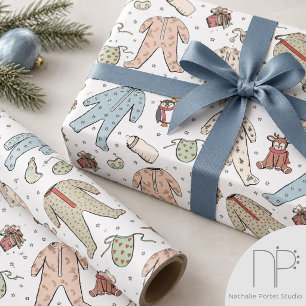 Gender Neutral Winter Christmas Baby Shower Wrapping Paper