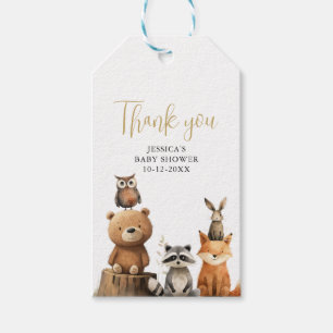 Gender neutral Woodland Animals Baby shower favour Gift Tags