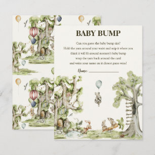 Gender Neutral Woodland Baby Shower Bump Game Enclosure Card