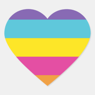 Gender Nonbinary Pride Flag Heart Sticker