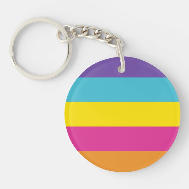 Gender Nonbinary Pride Flag Key Ring (Front)