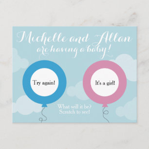 Gender Pretend Scratcher Reveal Card