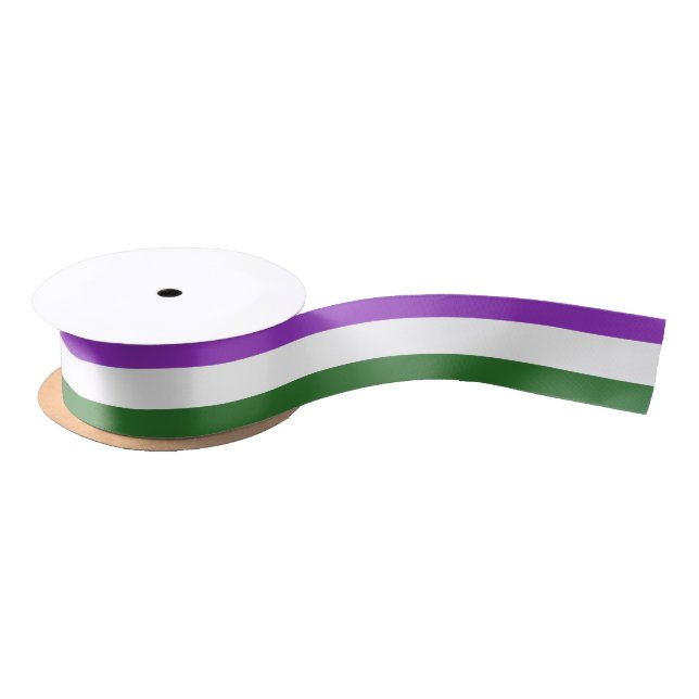 Gender Queer Pride Flag Satin Ribbon (Spool)