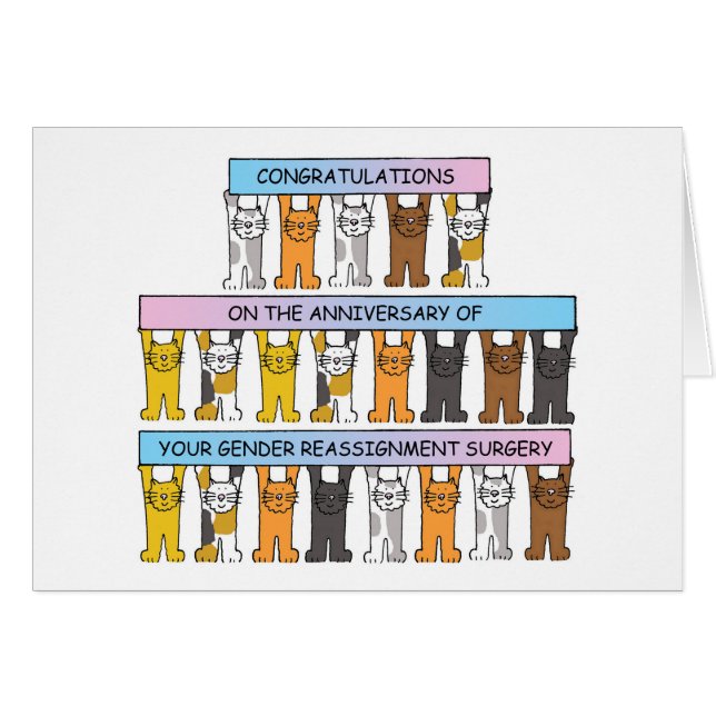 Gender Reassignment Anniversary Congratulations (Front Horizontal)