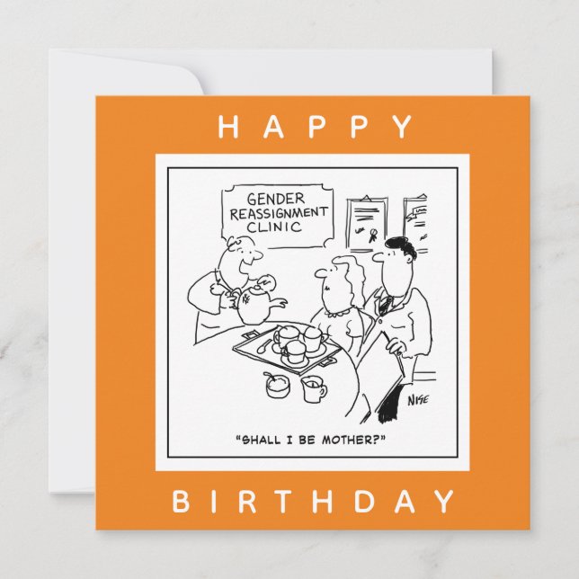 Gender Reassignment Clinic Cartoon Card (Front)