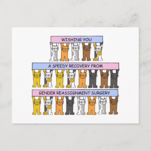 Gender Reassignment Speedy Recovery Postcard