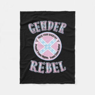 Gender Rebel Sticker  Fleece Blanket
