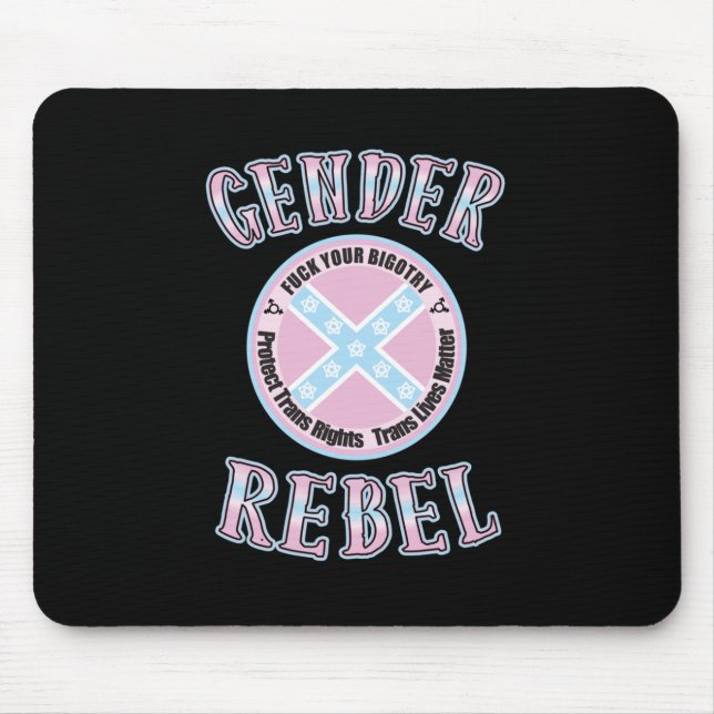Gender Rebel Sticker  Mouse Mat (Front)