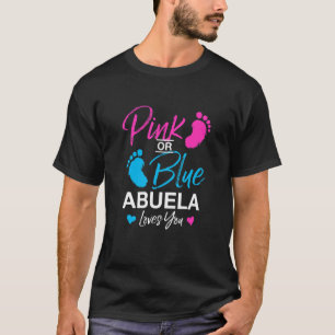 Gender Reveal Abuela Baby Shower Grandma 1 T-Shirt