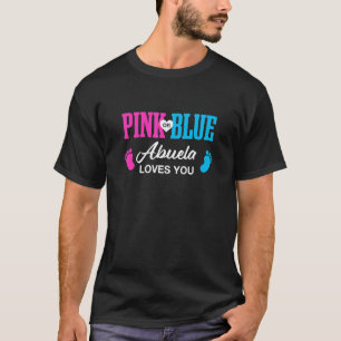 Gender Reveal Abuela Baby Shower Grandma T-Shirt