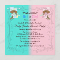Gender Reveal African American Babies Pink & Blue