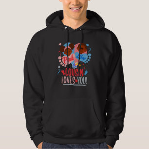 Gender Reveal African American Pink or blue COUSIN Hoodie