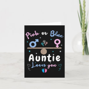 Gender Reveal Auntie Gender Reveal Party Card